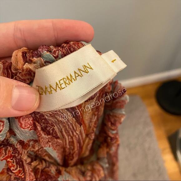 ZIMMERMANN Red Paisley Blouse 1 - Picture 3 of 16